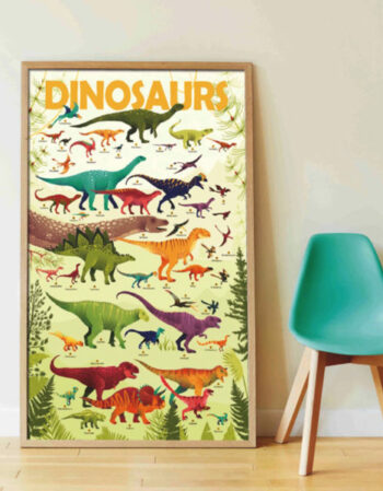 Poster en stickers - les dinosaures