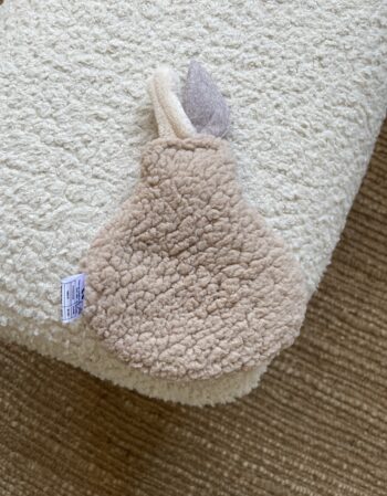 Bouillotte poire moumoute beige