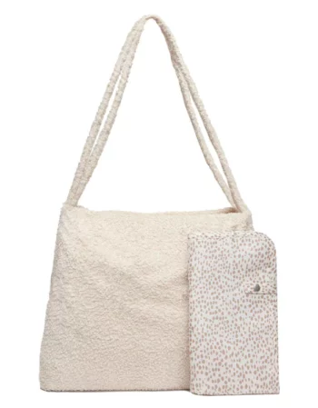 Sac à langer bouclé naturel