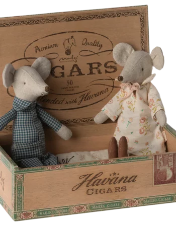 Grand-mère & Grand-père souris et leur boîte à cigares