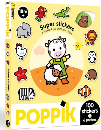 6 posters + 100 stickers - les animaux