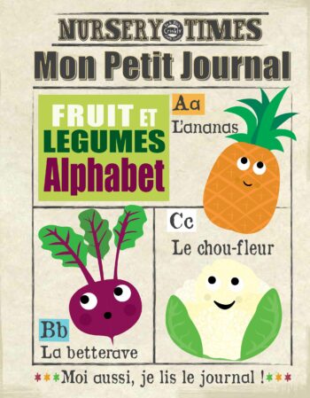 Livre bébé en tissu - les fruits et légumes